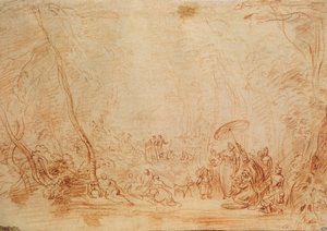 Le sauvetage de Moïse des eaux - Jean Antoine Watteau